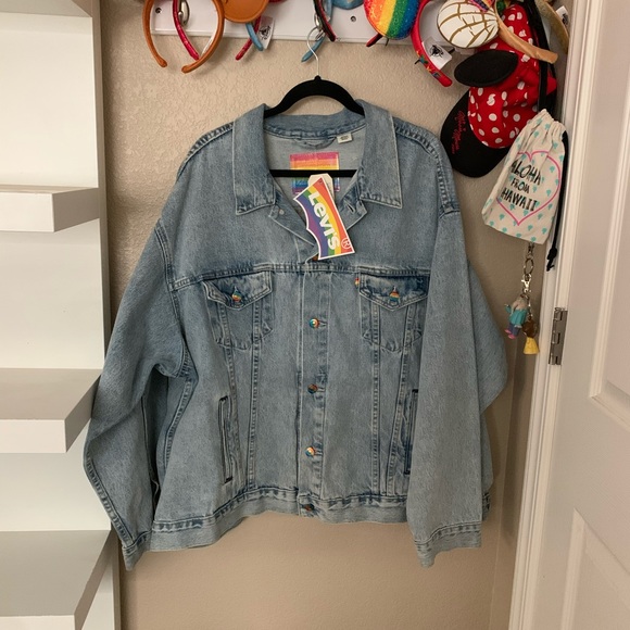 Levi’s jean jacket rainbow!! - Picture 4 of 6